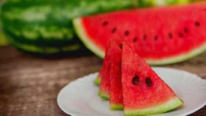Watermelons are low in calories and high in water conten